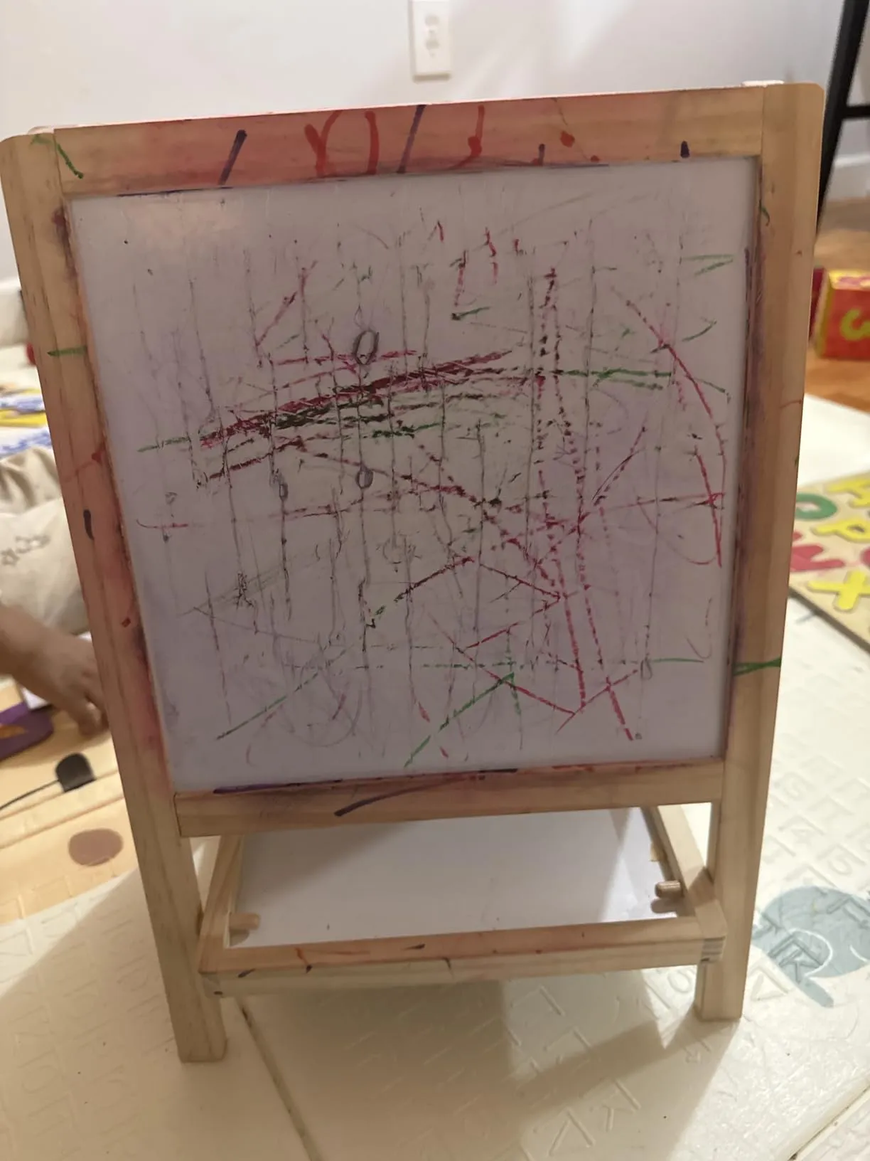 Colorful marker artwork by young child