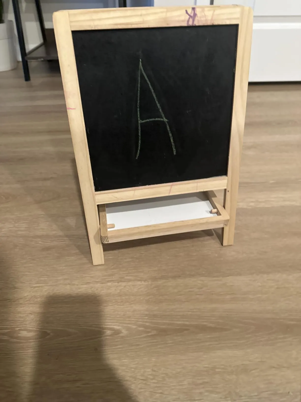 Letter A drawn neatly in chalk