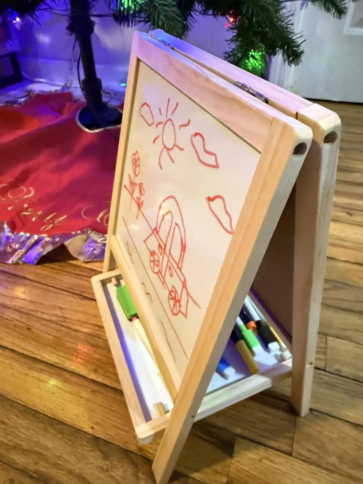 Child artwork from side angle